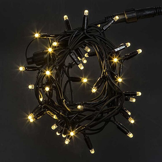 Commercial Fairy Lights - Individual Strings, Black Cable