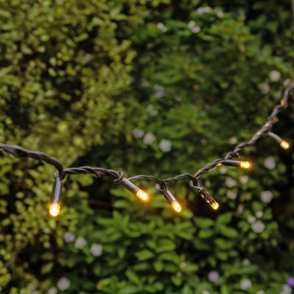 Black Cable LED Warm White Fairy Lights