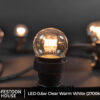 LED 0.6w Clear Warm White 2700k 3
