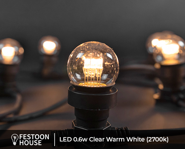 LED 0.6w Clear Warm White 2700k 3
