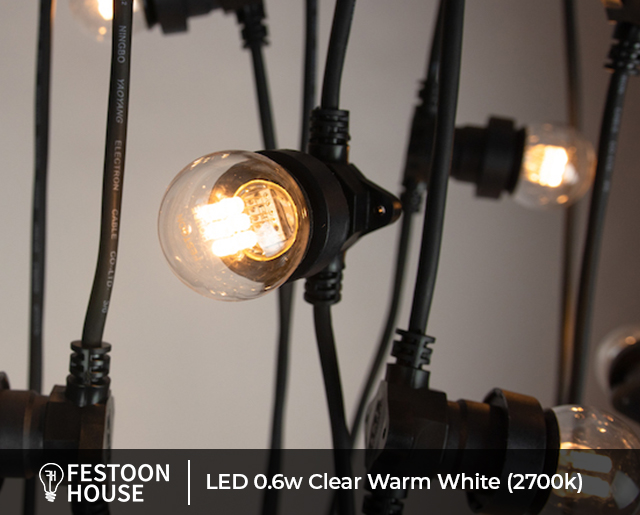 LED 0.6w Clear Warm White 2700k 4