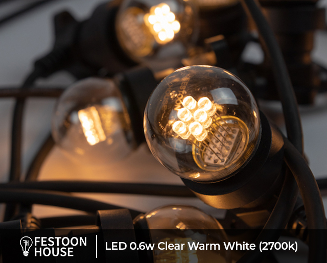 LED 0.6w Clear Warm White 2700k 5