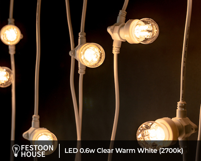 LED 0.6w Clear Warm White 2700k white 2
