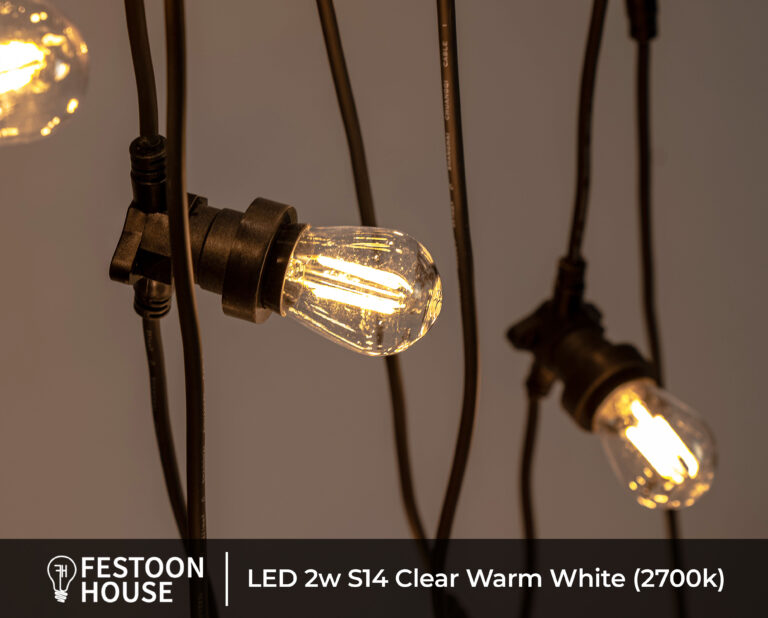 LED 2w S14 Clear Warm White (2700k) 2