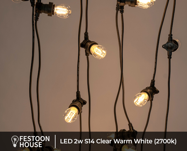 LED 2w S14 Clear Warm White 2700k 2