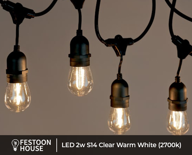 LED 2w S14 Clear Warm White 2700k 5