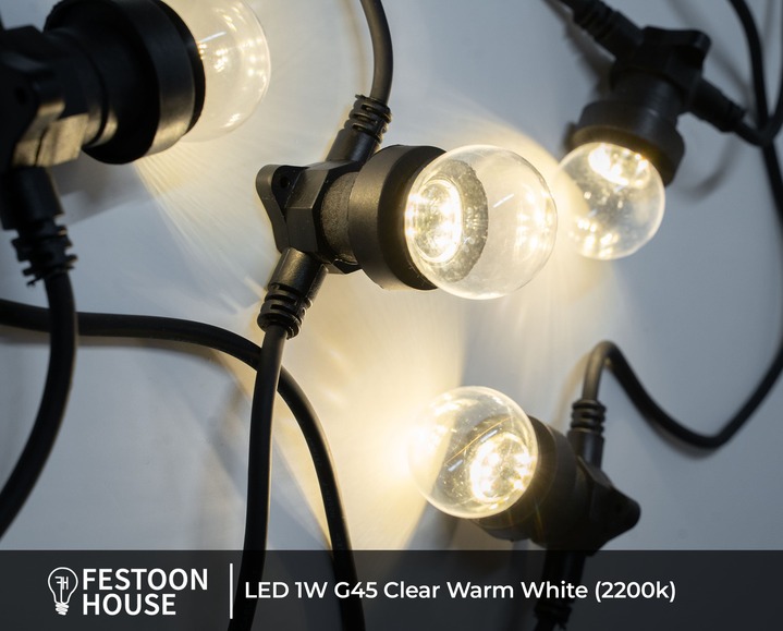 led 1w g45 clear warm white 2200k 4 min 720