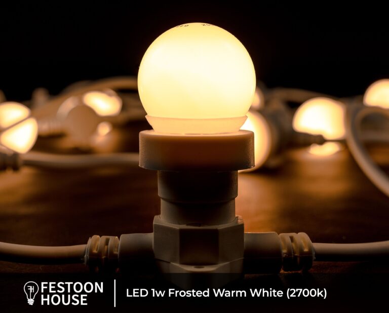 LED 1w Frosted Warm White (2700k) white 1 min
