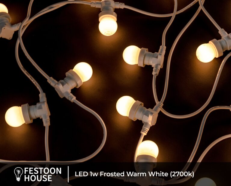 LED 1w Frosted Warm White (2700k) white 2 min