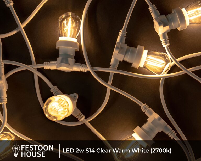 LED 2w S14 Clear Warm White (2700k) white 2 min