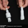 Waterproof cable Connection white 2 min
