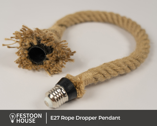 E27 Rope Dropper Pendant