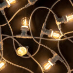 white cable commercial festoon lights