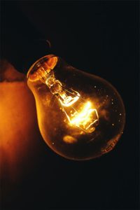 Close up photography of lighted light bulb