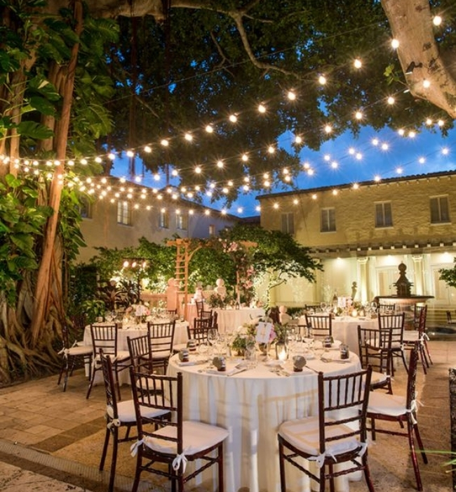 Classic Festoon Lights Canopy Wedding Lighting Ideas