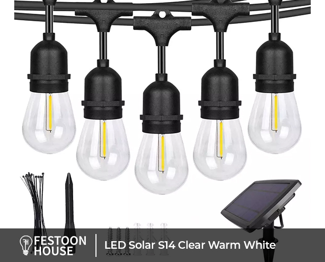 LED Solar S14 Clear Warm White 3