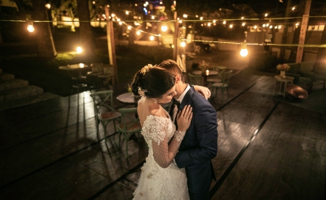 On the Dance Floor | 21 Stunning Wedding Lighting Ideas Using Festoon And Fairy Lights