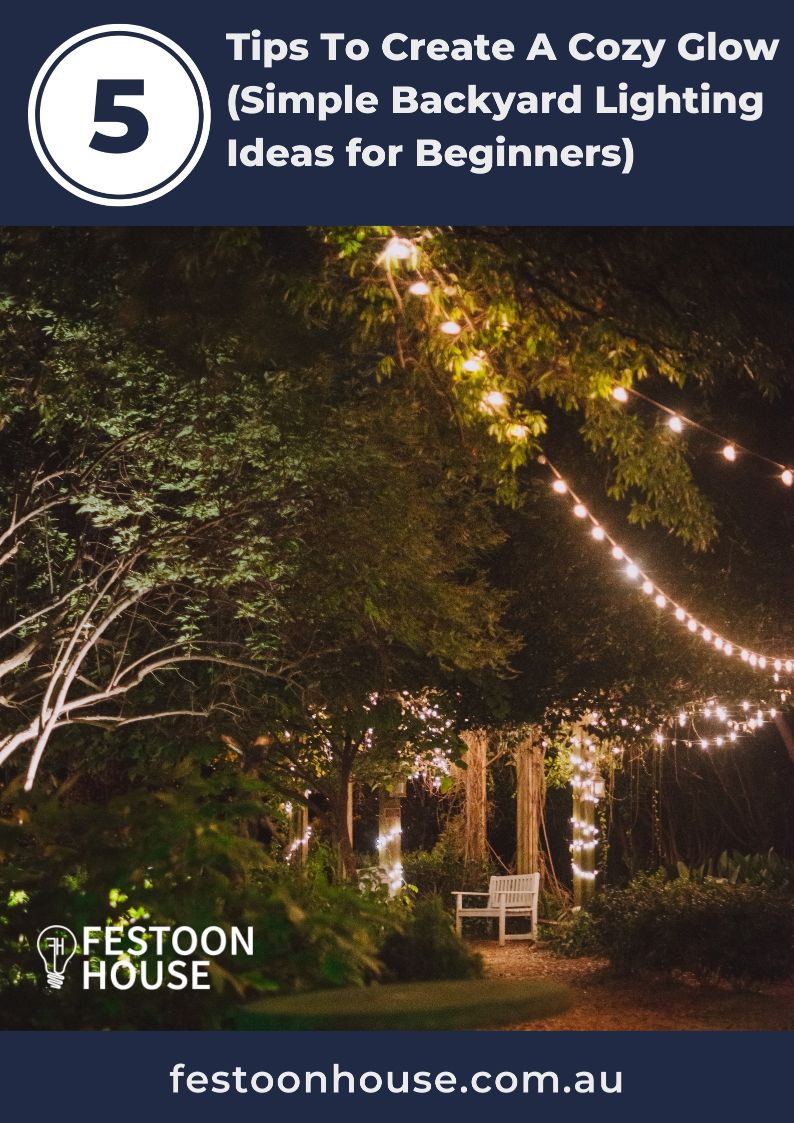 Simple Backyard Lighting Ideas for Beginners: 5 Tips To Create A Cozy Glow | Poster