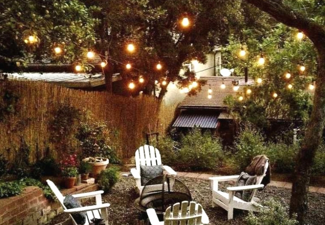 Square or Grid Pattern Display Simple Backyard Lighting Ideas for Beginners