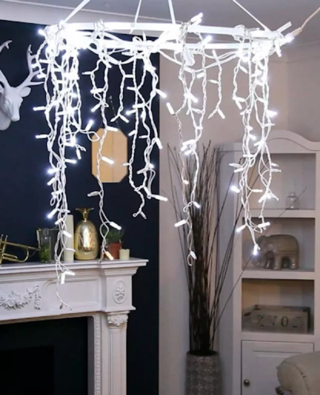 diy fairy lights chandelier | fairy light ideas