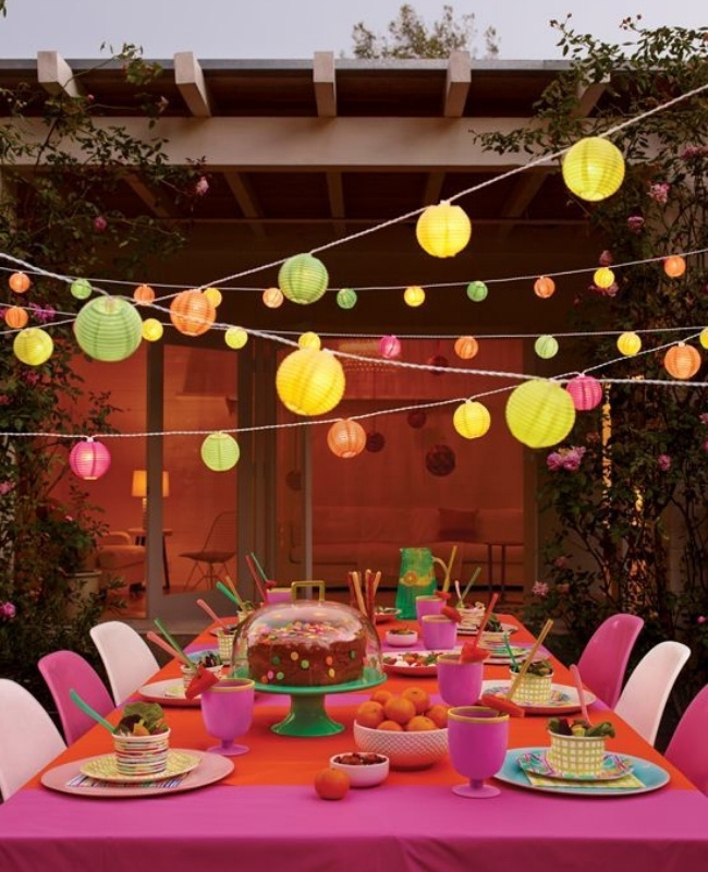 colour scheme lighting string lights outdoor ideas