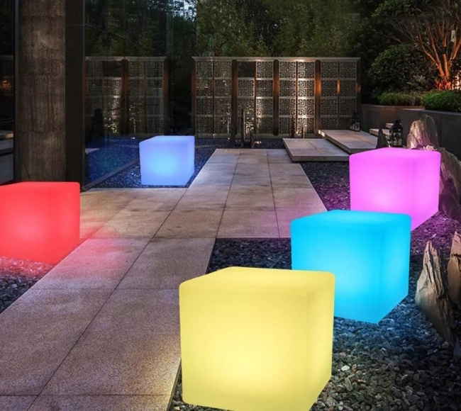 cube lights outdoor lighting ideas