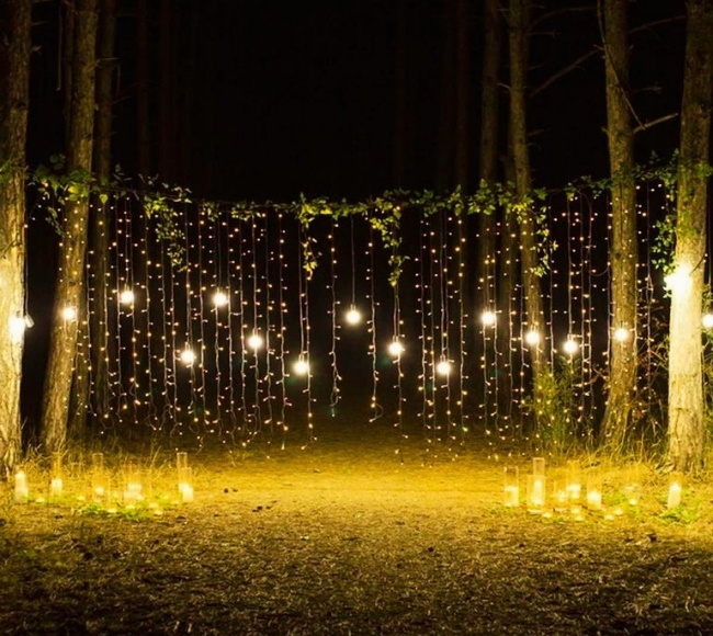 curtain lighting string lights outdoor ideas