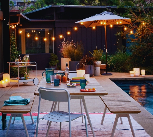 specular reflection string lights outdoor ideas