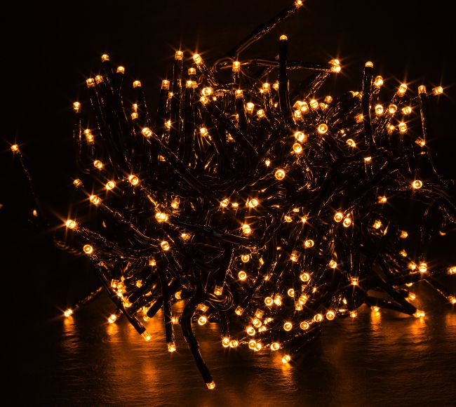 how to hang fairy lights on ceiling black background