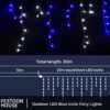 Outdoor LED Blue Icicle Fairy Lights 2