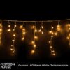 Outdoor LED Warm White Christmas Icicle Lights 1 min