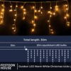 Outdoor LED Warm White Christmas Icicle Lights 22 min