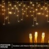 Outdoor LED Warm White Christmas Icicle Lights min