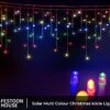 Solar Multi Colour Christmas Icicle Lights 1 min