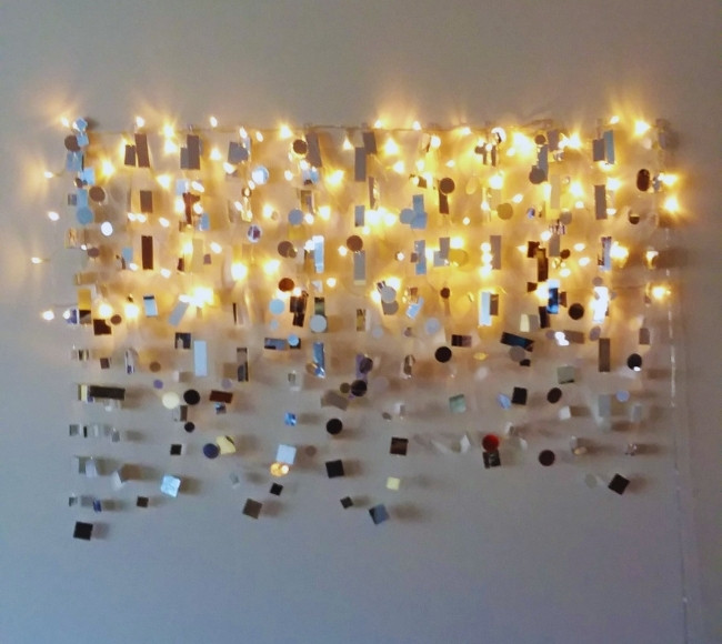 mirror curtain lighting design how to put fairy lights on wall