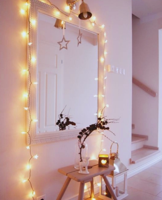 wall mirror lighting design how to put fairy lights on wall