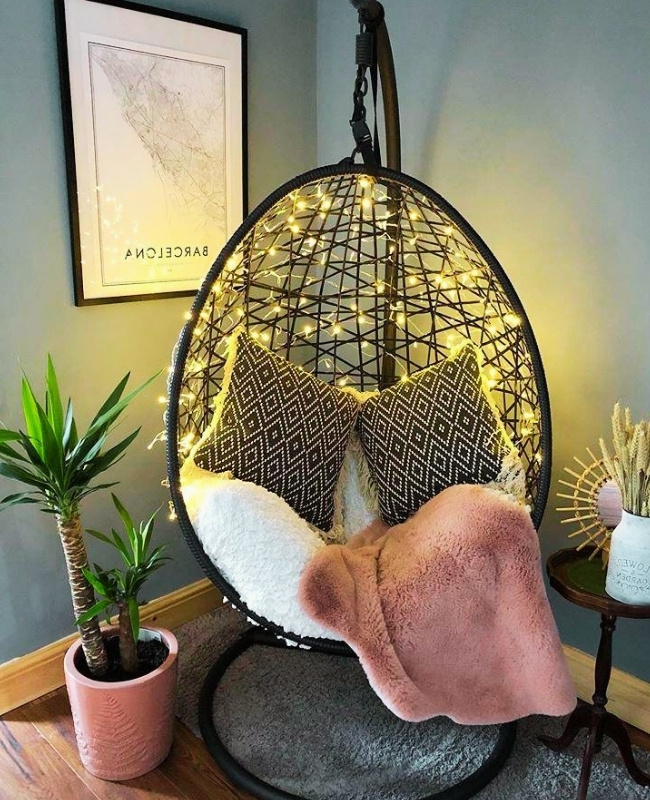 egg chair how to decorate fairy lights in bedroom