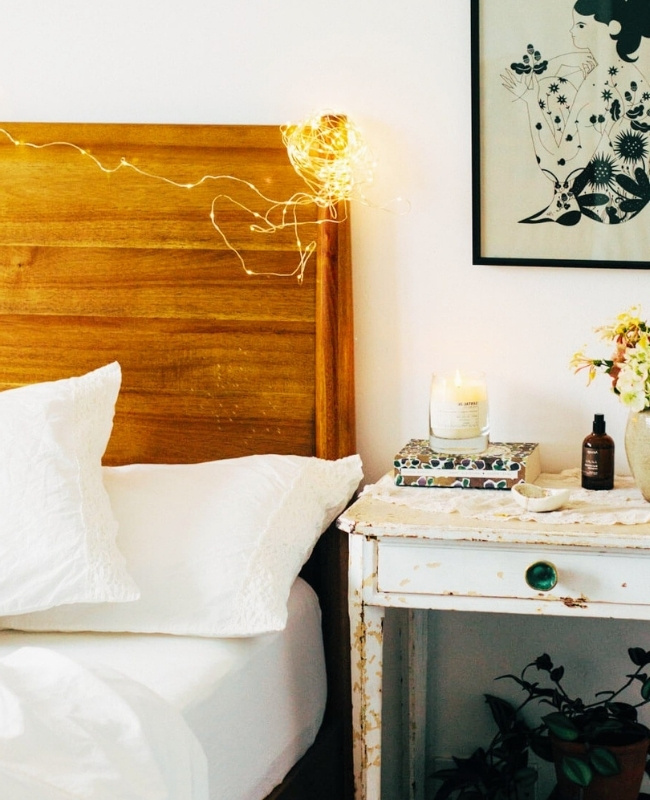 headboard how to decorate fairy lights in bedroom