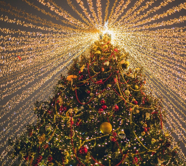 how to put lights on a christmas tree maypole