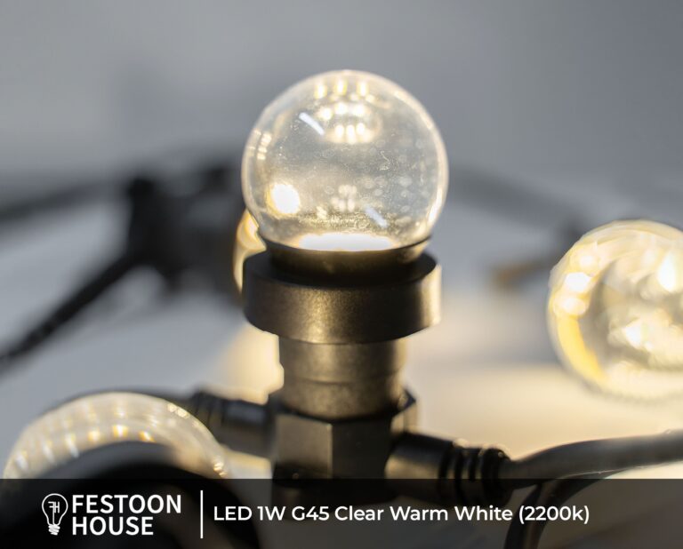 LED 1W G45 Clear Warm White (2200k) 1 min (1)