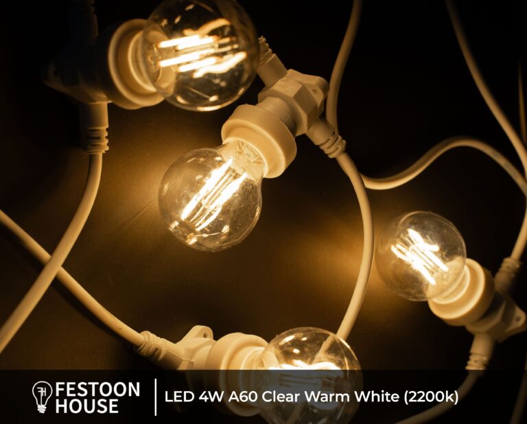 LED 4W A60 Clear Warm White (2200k) 4 min