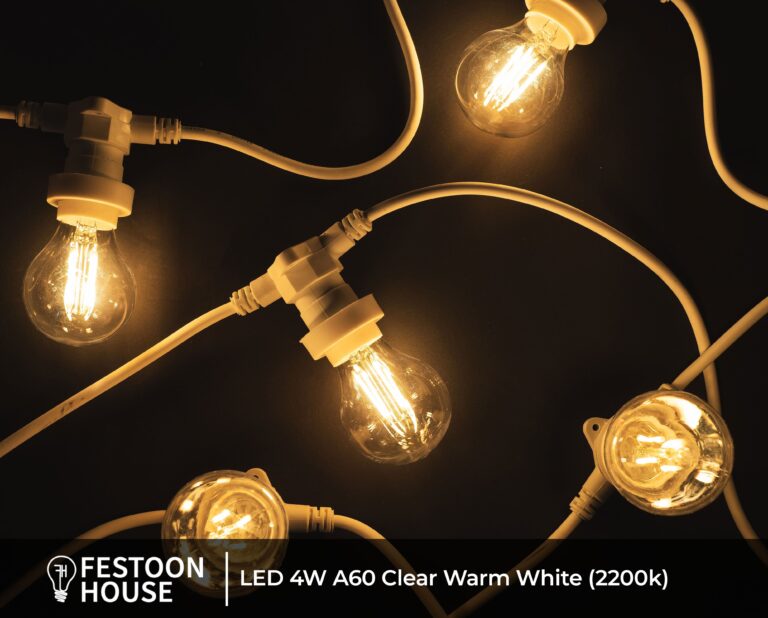 LED 4W A60 Clear Warm White (2200k) min