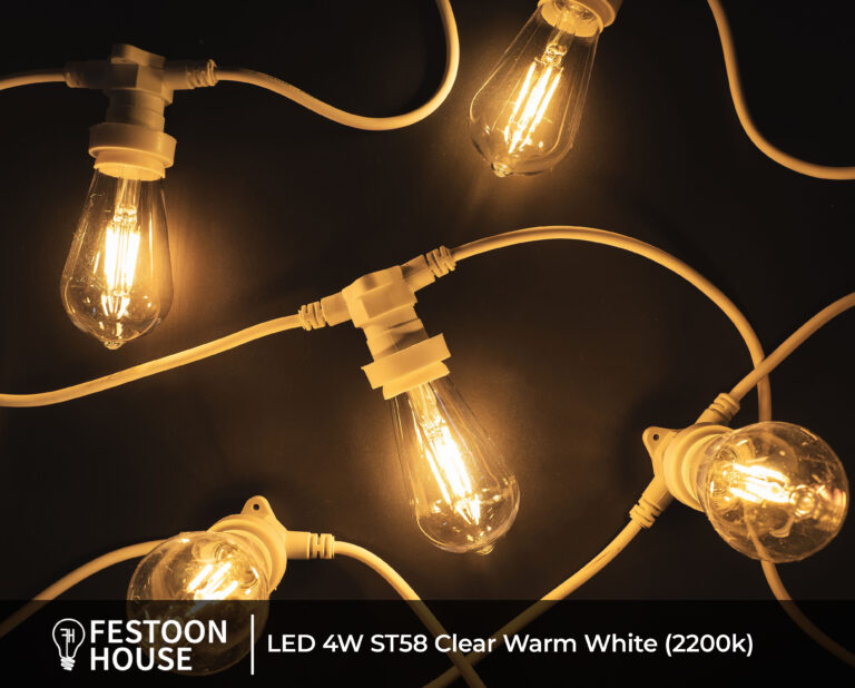 LED 4W ST58 Clear Warm White (2200k) 1