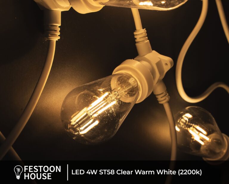 LED 4W ST58 Clear Warm White (2200k) 3 min