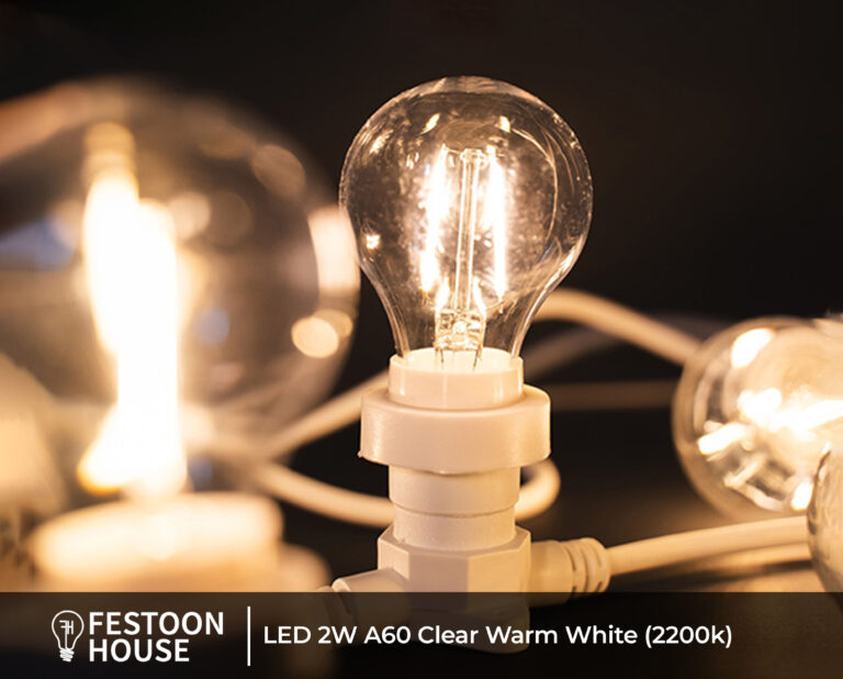 LED 2W A60 Clear Warm White (2200k) 3
