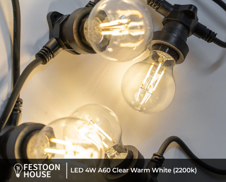 LED 4W A60 Clear Warm White (2200k) 1 (1)