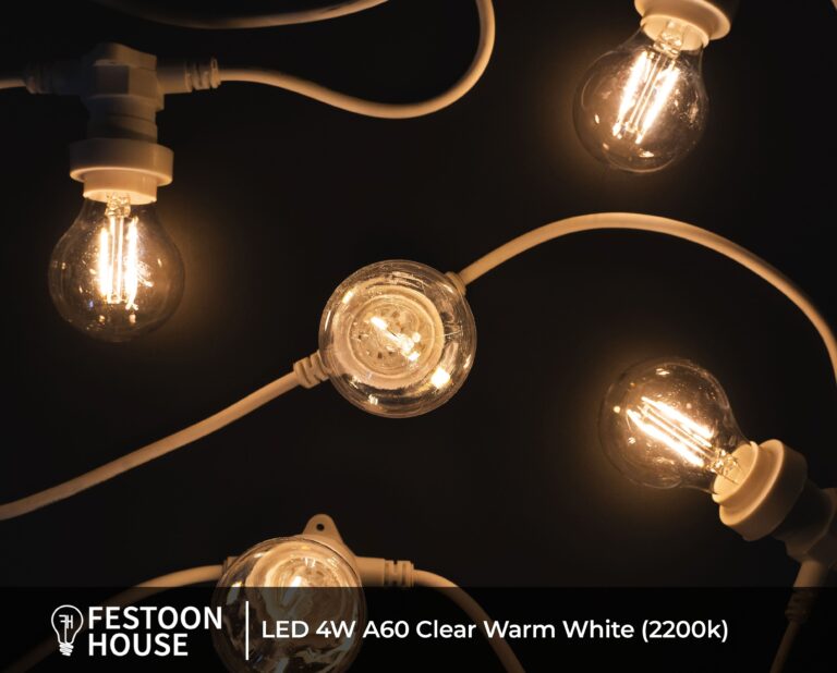 LED 4W A60 Clear Warm White (2200k) 3 min