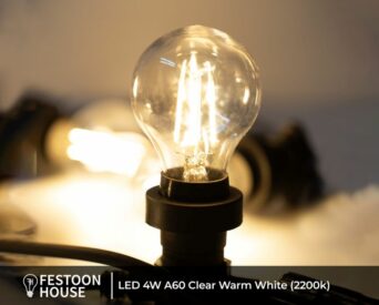 LED 4W A60 Clear Warm White 2200k 6 scaled min