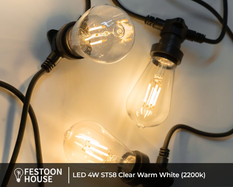 LED 4W ST58 Clear Warm White (2200k) 2 min