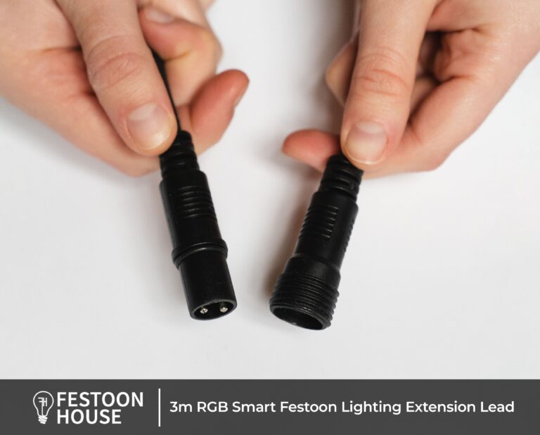3m RGB Smart Festoon Lighting Extension Lead 1 min